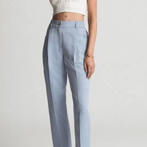 Reiss Sky Blue Straight Leg Pants